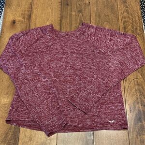 Hollister Maroon Heather Long Sleeve Tee